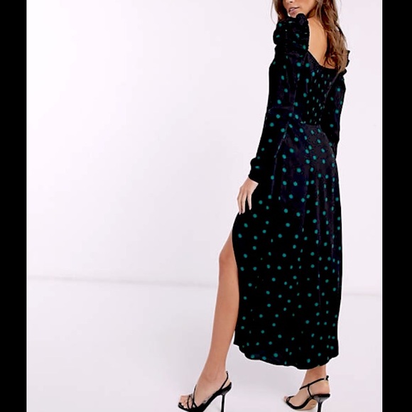 & Other Stories polka dot puff sleeve midi dress - Picture 10 of 14